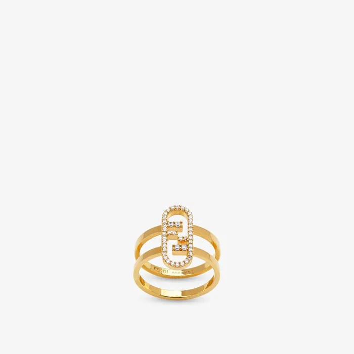 Fendi Rings Fendi O039Lock Ring Goldcolored Ring 8211 Women