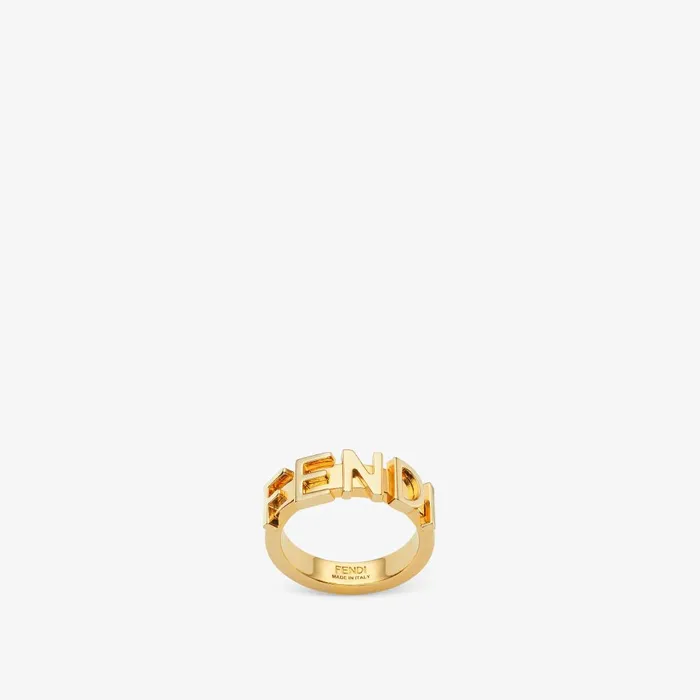 Fendi Rings Fendigraphy Ring Goldcolored Metal Ring 8211 Women