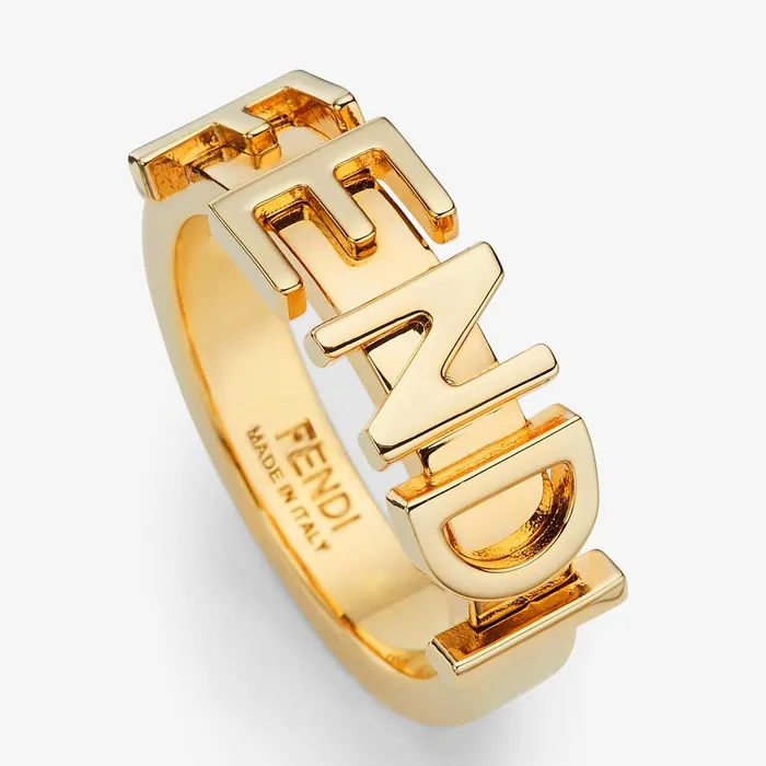 Fendi Rings Fendigraphy Ring Goldcolored Metal Ring 8211 Women