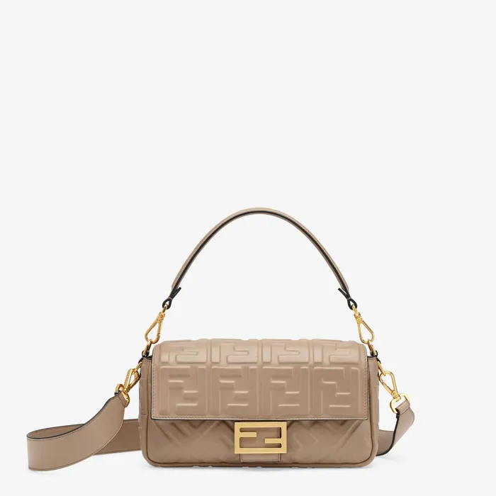 Fendi Shoulder and Crossbody Bags Baguette Dove Gray Nappa Leather Bag 8211 Women Fendi Shoulder and Crossbody Bags Baguette Dove Gray Nappa Leather Bag 8211 Women