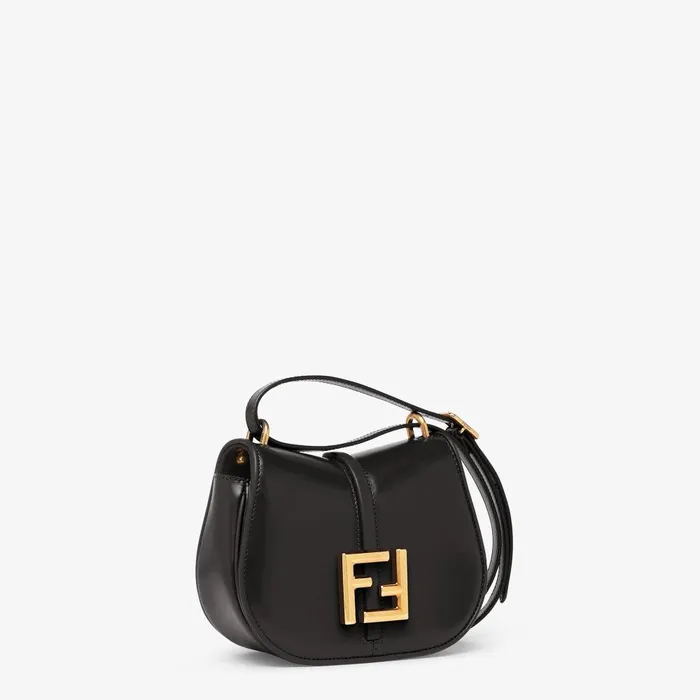 Fendi Shoulder and Crossbody Bags Cmon Mini Black Leather Bag 8211 Women