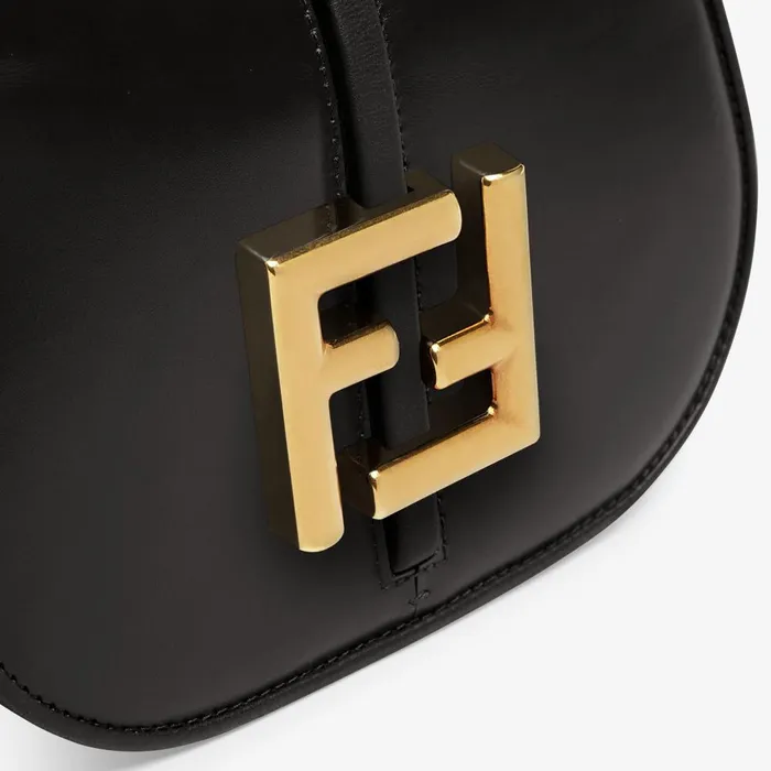 Fendi Shoulder and Crossbody Bags Cmon Mini Black Leather Bag 8211 Women