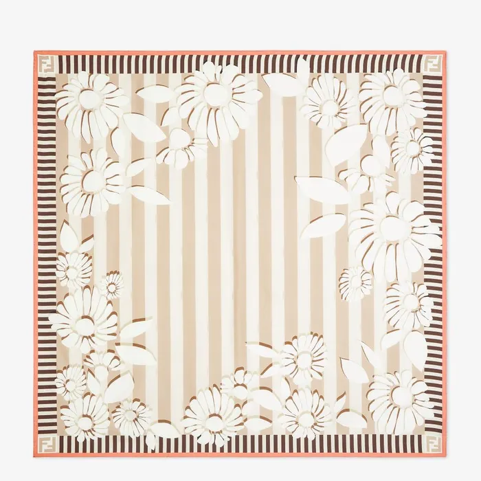 Fendi Silk Scarves FF Foulard Pink Silk Foulard 8211 Women