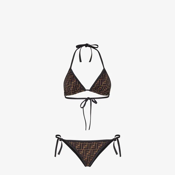 Fendi Swimwear Bikini Black Lycra Bikini 8211 Women