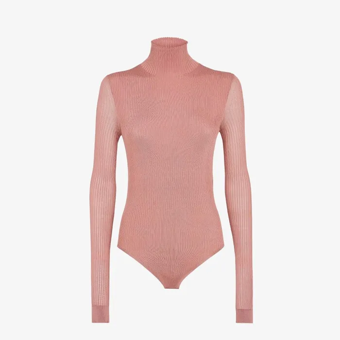 Fendi Tops and Shirts Bodysuit Light Pink Viscose Bodysuit 8211 Women