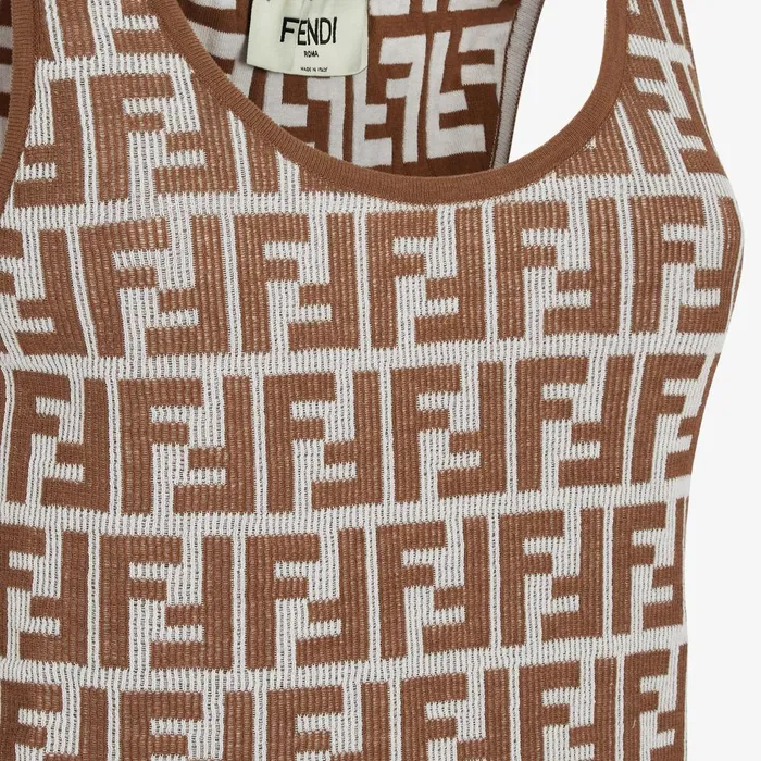 Fendi Tops and Shirts Top Brown FF Cotton Top 8211 Women