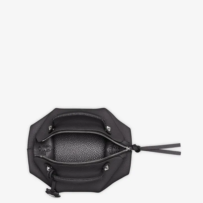 Fendi Tote Bags By The Way Selleria Medium Black Selleria Bag With 192 Handsewn Topstitches 8211 Women