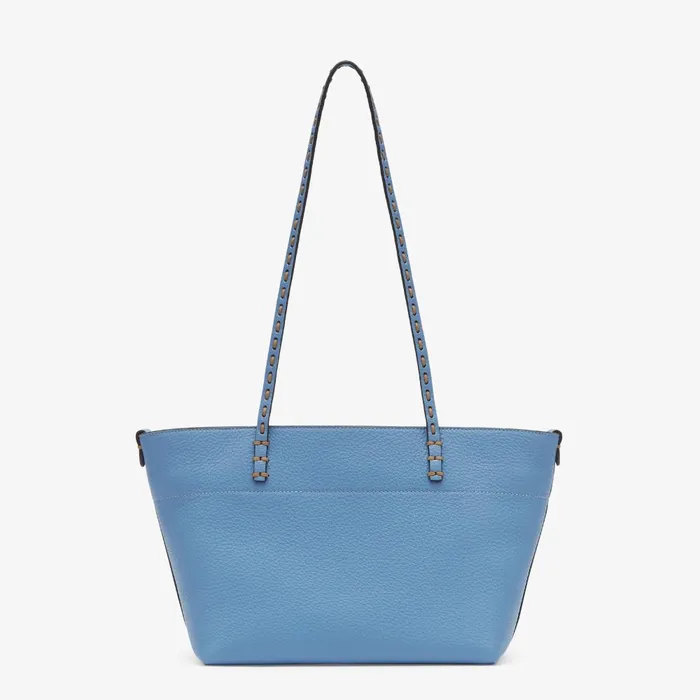 Fendi Tote Bags Small Roll Blue Leather Shopper 8211 Women