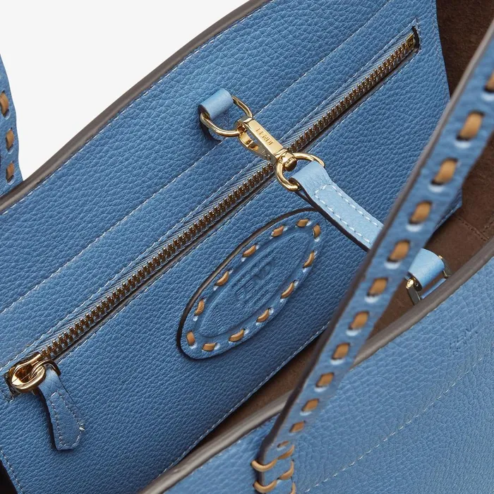 Fendi Tote Bags Small Roll Blue Leather Shopper 8211 Women