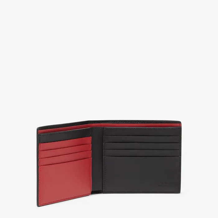 Fendi Wallets Fendi Shadow Wallet Black And Red Leather Bifold Wallet 8211 Men