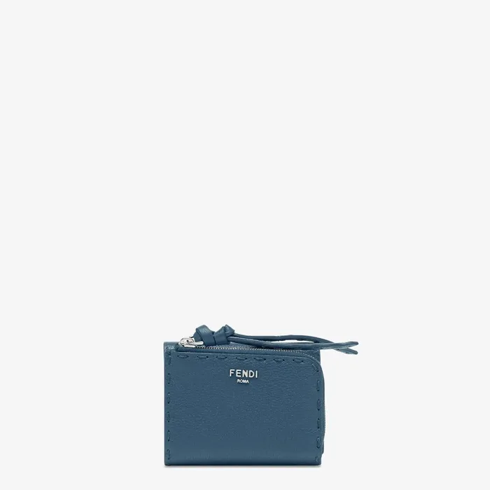 Fendi Wallets Peekaboo Micro Trifold Blue Selleria Wallet With 82 Handsewn Stitches 8211 Women Fendi Wallets Peekaboo Micro Trifold Blue Selleria Wallet With 82 Handsewn Stitches 8211 Women