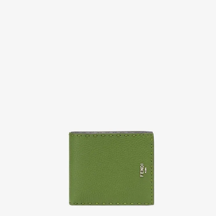 Fendi Wallets Selleria Wallet Green Selleria Bifold Wallet With 134 Handsewn Stitches 8211 Men