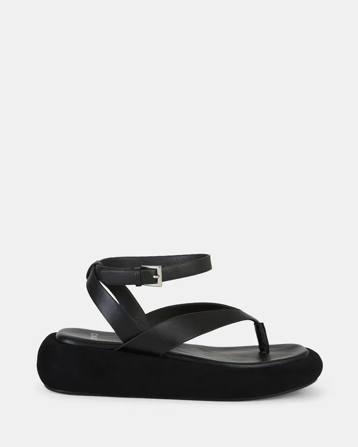 Flat Sandals NOVO Shoes Women TAHNEY BLACK Sandals