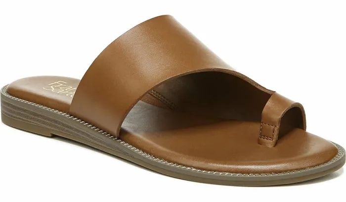 Flat Sandals Women Franco Sarto Franco Gem Sandal Light Brown Leather
