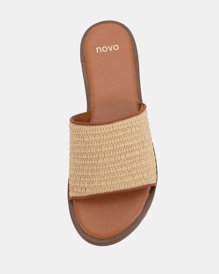 Flat Sandals Women NOVO Shoes RUNE BEIGE Sandals