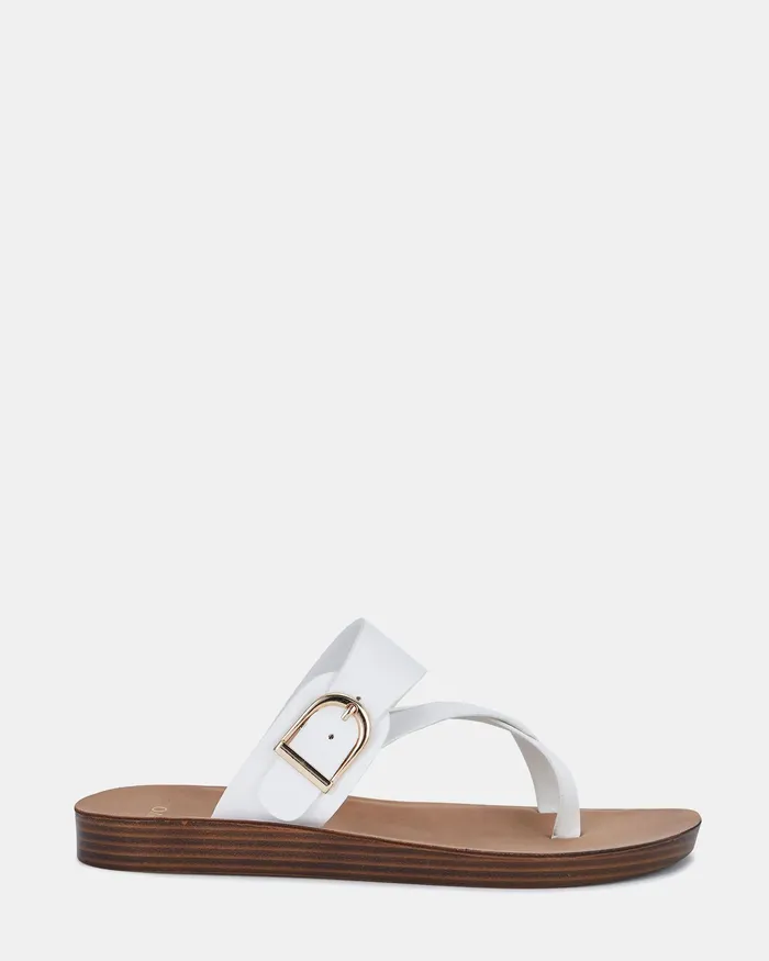 Flat Sandals Women NOVO Shoes SAMU WHITE