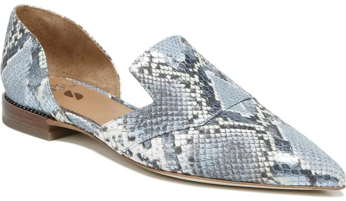 Flats Women Franco Sarto Sarto Toby D039Orsay Flat Airy Blue Snake Leather