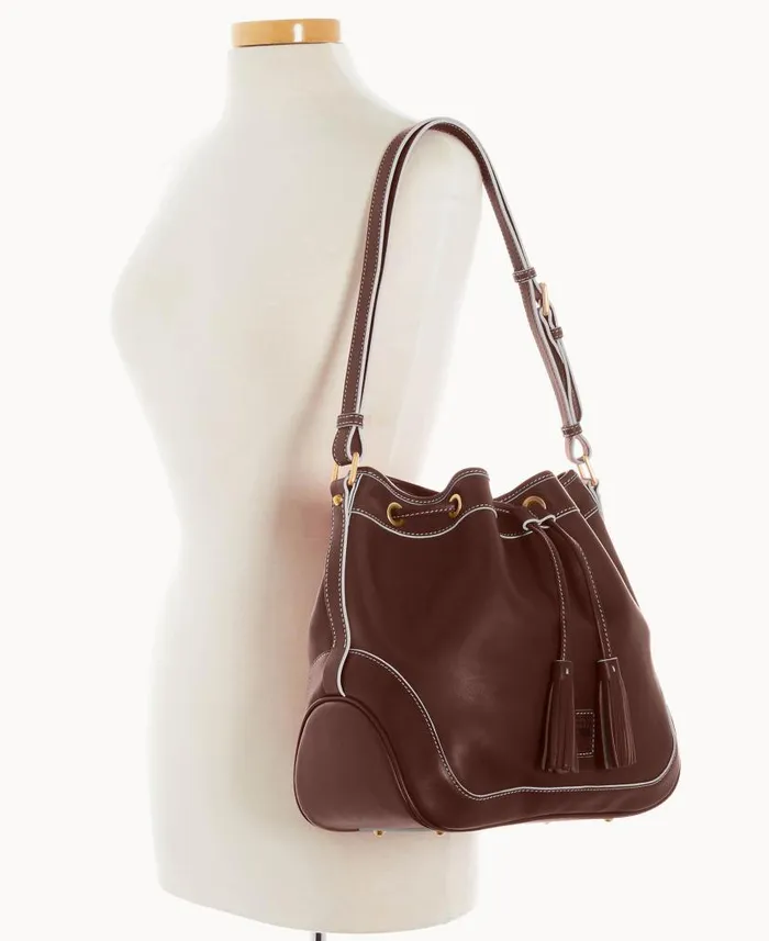 Florentine Drawstring Chestnut Woman Dooney and Bourke Shoulder Bags Florentine Drawstring Chestnut Woman Dooney and Bourke Shoulder Bags