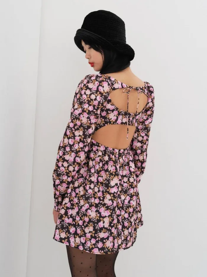For Love and Lemons Dresses Kate Long Sleeve Mini Dress Black 8211 Women For Love and Lemons Dresses Kate Long Sleeve Mini Dress Black 8211 Women