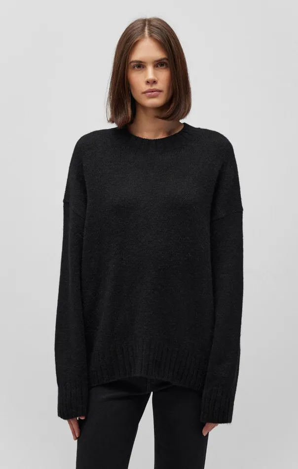 Fuzzy Sweater In Black Women Mavi Jeans Sweaters Fuzzy Sweater In Black Women Mavi Jeans Sweaters