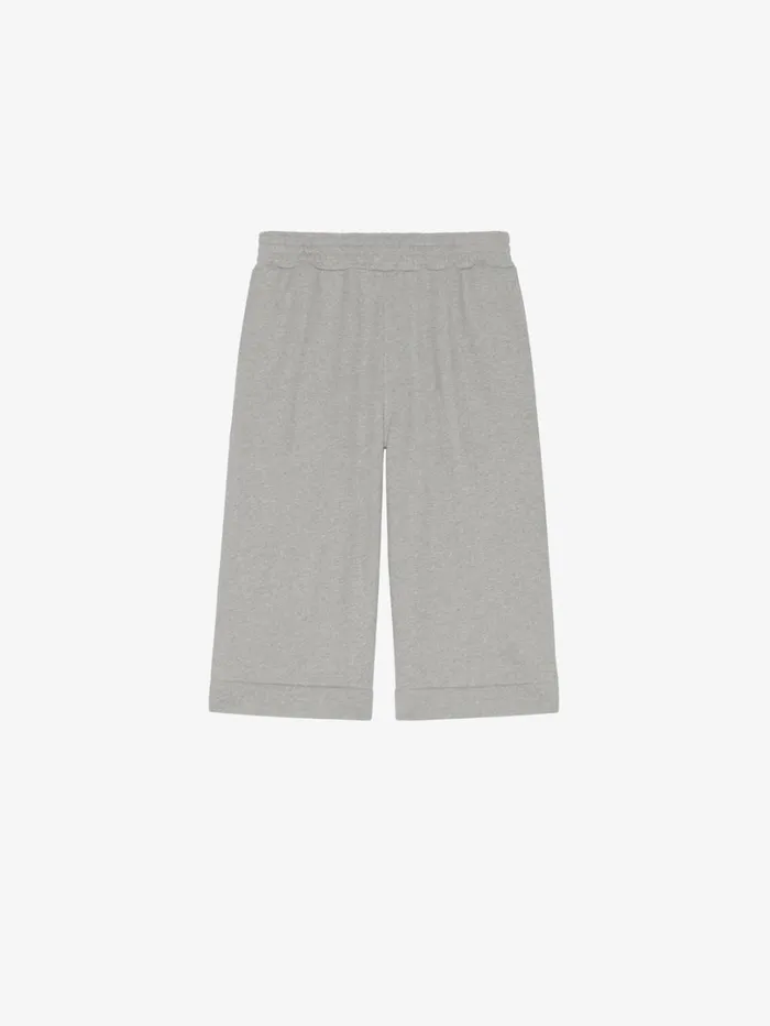 Givenchy 2in1 Detachable Pants In Fleece With Suspenders Light Grey Melange Men Pants and Shorts