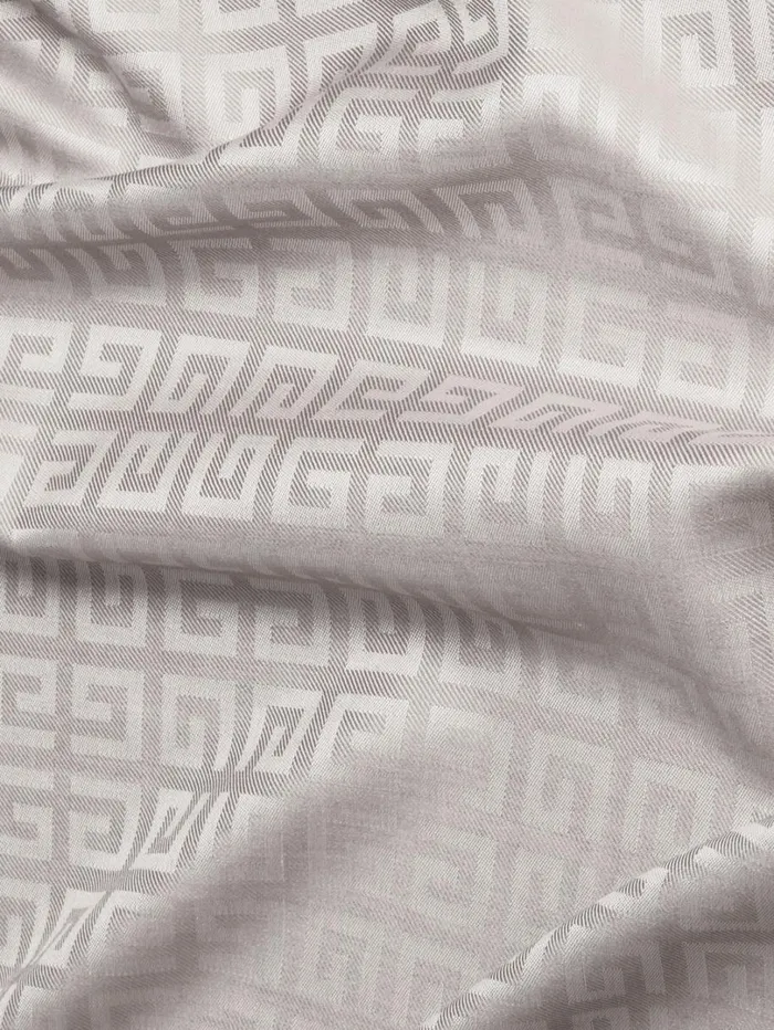 Givenchy 4G Shawl In Silk And Wool Dust Grey Women Scarves Givenchy 4G Shawl In Silk And Wool Dust Grey Women Scarves
