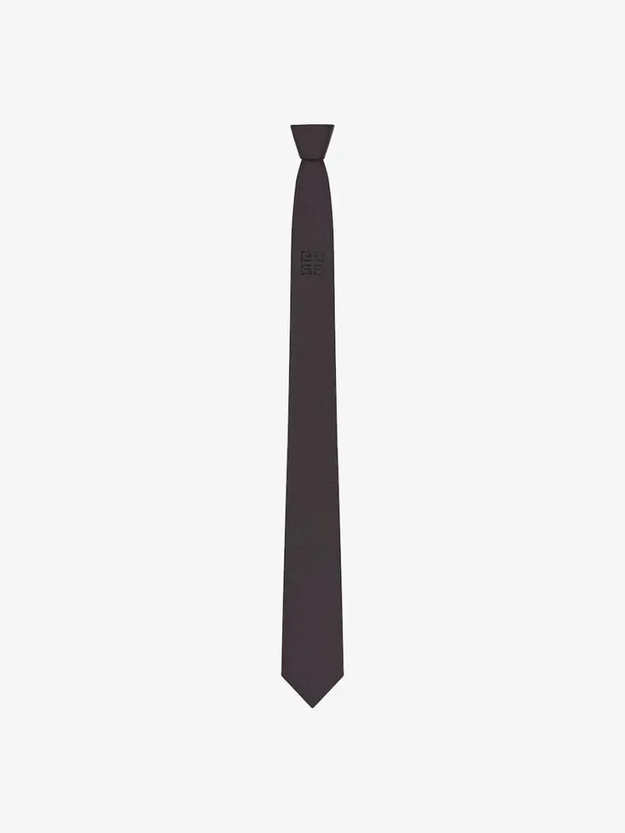 Givenchy 4G Tie In Silk With Rhinestones Black Men Scarves and Ties