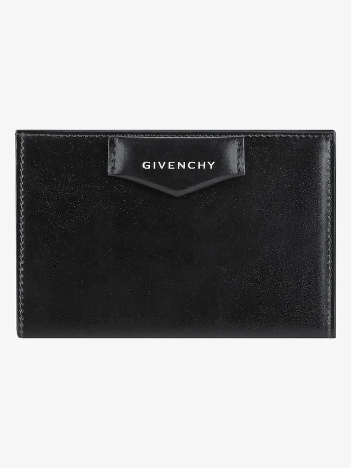 Givenchy Antigona Wallet In Box Leather Black Women Wallets and Card Holders Givenchy Antigona Wallet In Box Leather Black Women Wallets and Card Holders