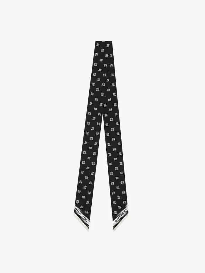 Givenchy Bandeau In 4G Silk Blackwhite Women Scarves