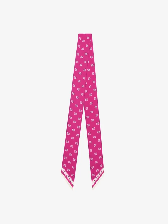 Givenchy Bandeau In 4G Silk Dark Pink Women Scarves