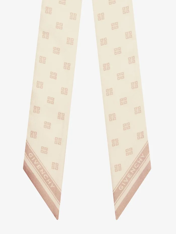 Givenchy Bandeau In 4G Silk Ecru Women Scarves Givenchy Bandeau In 4G Silk Ecru Women Scarves