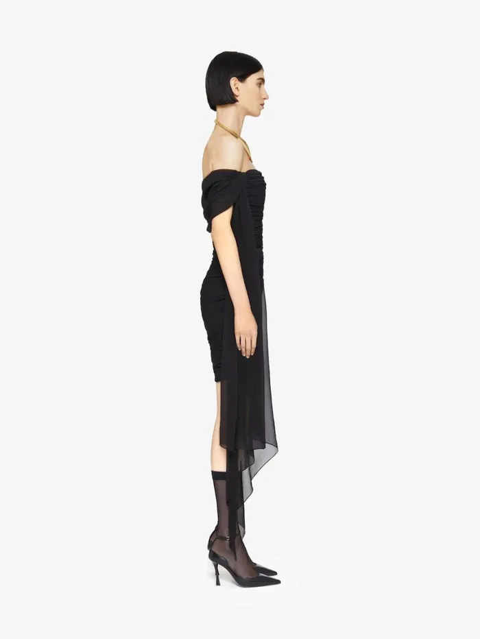 Givenchy Draped Dress In Jersey Black Women Dresses