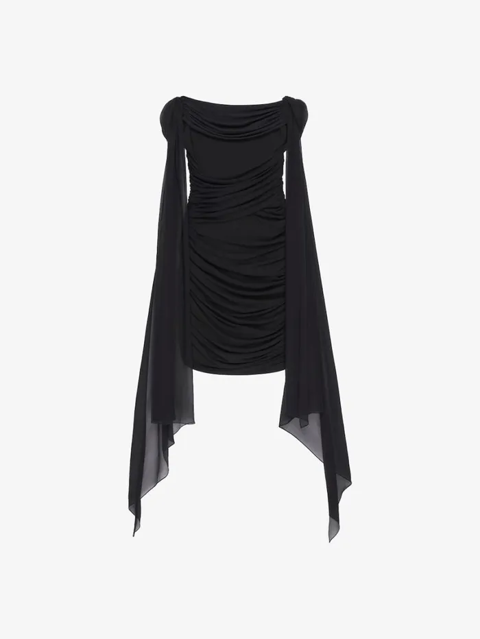 Givenchy Draped Dress In Jersey Black Women Dresses