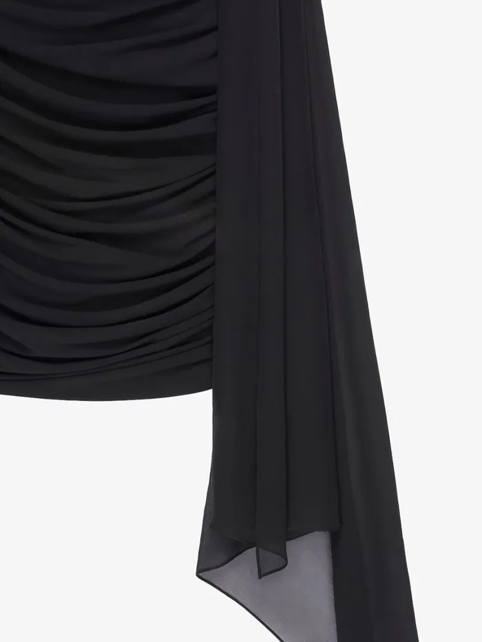 Givenchy Draped Dress In Jersey Black Women Dresses