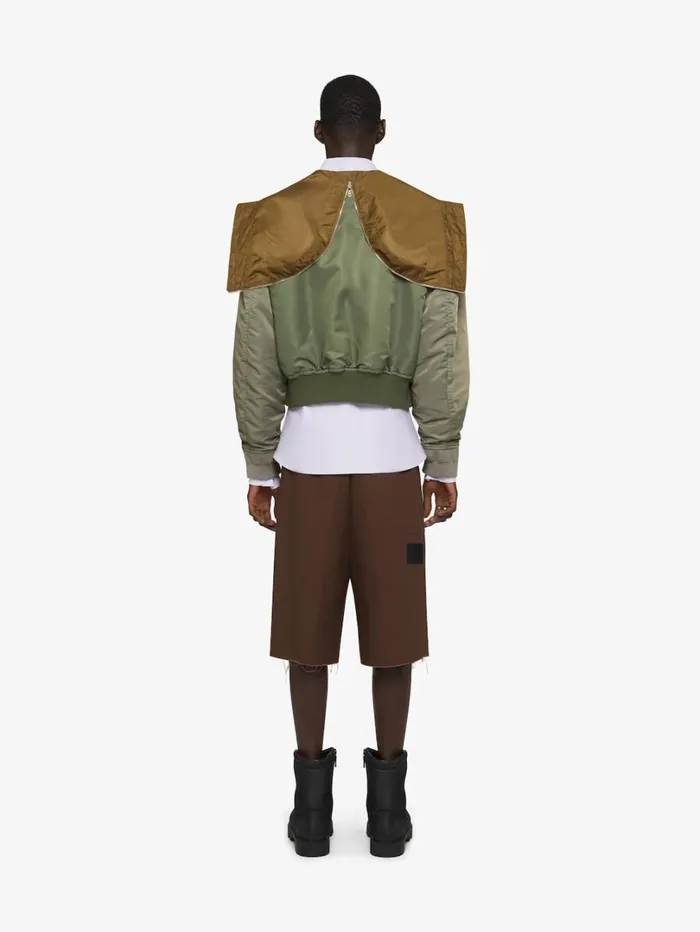 Givenchy Extra Wide Chino Bermuda Shorts In Canvas Brown Men Pants and Shorts