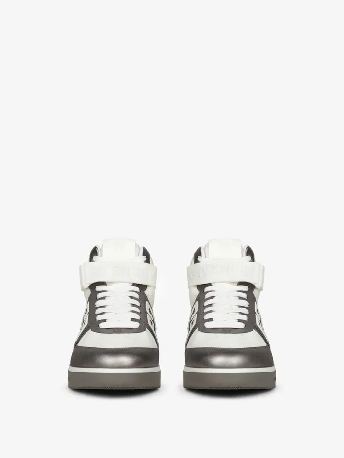 Givenchy G4 High Top Sneakers In Laminated Leather Silvery Grey Men Sneakers Givenchy G4 High Top Sneakers In Laminated Leather Silvery Grey Men Sneakers