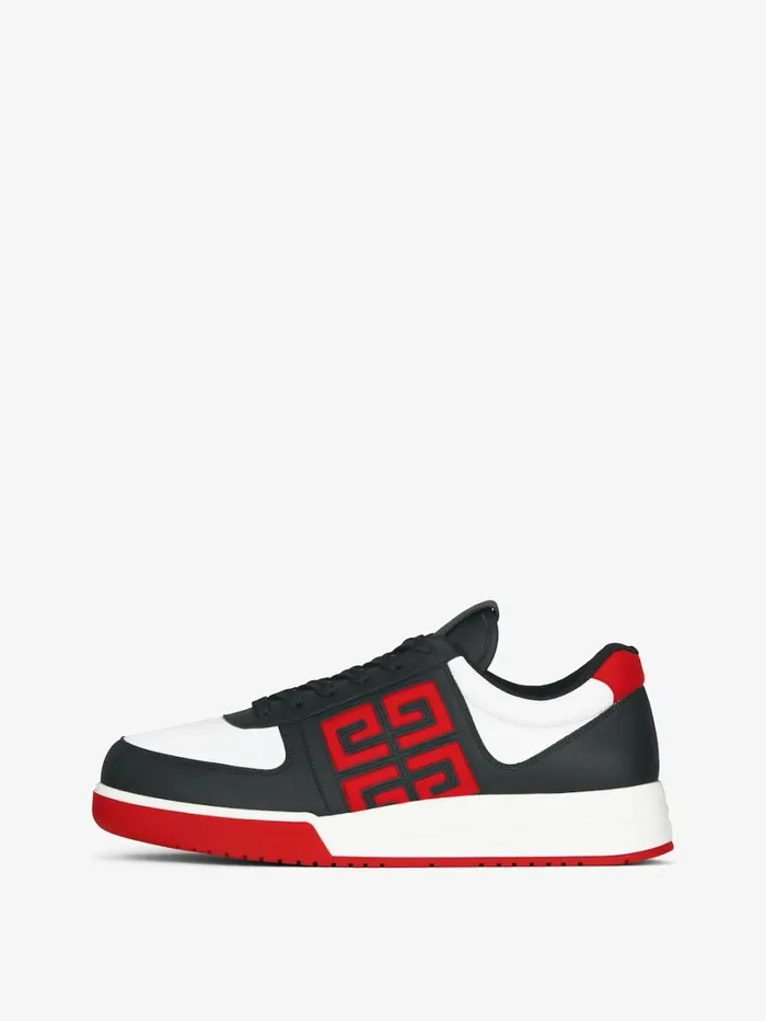 Givenchy G4 Sneakers In Leather Blackwhitered Men Sneakers Givenchy G4 Sneakers In Leather Blackwhitered Men Sneakers