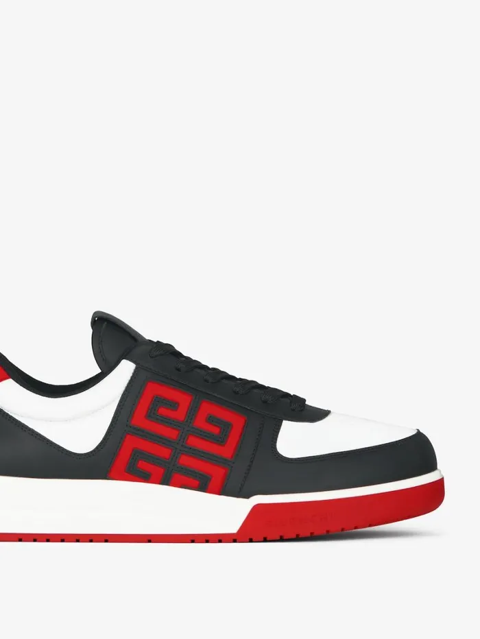 Givenchy G4 Sneakers In Leather Blackwhitered Men Sneakers Givenchy G4 Sneakers In Leather Blackwhitered Men Sneakers