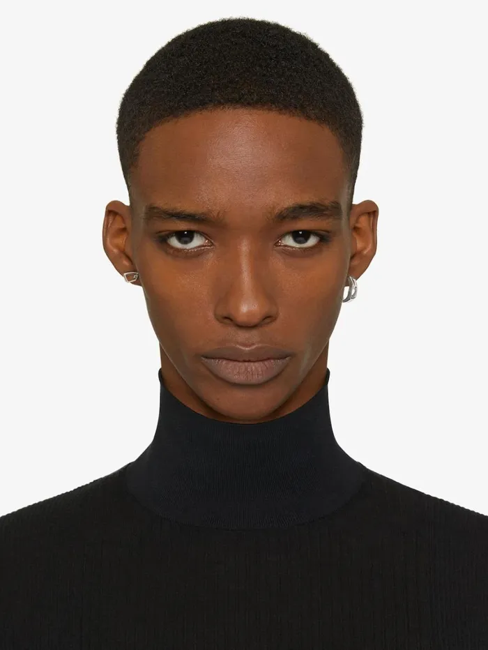 Givenchy Giv Cut Asymmetrical Earrings In Metal Silvery Men Jewelry Givenchy Giv Cut Asymmetrical Earrings In Metal Silvery Men Jewelry