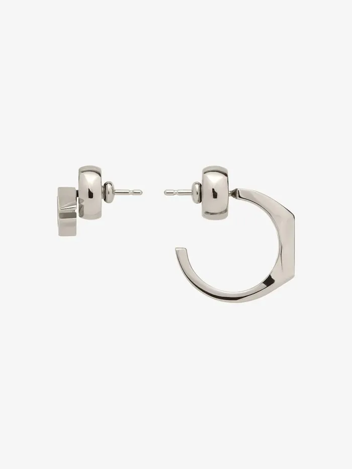 Givenchy Giv Cut Asymmetrical Earrings In Metal Silvery Men Jewelry Givenchy Giv Cut Asymmetrical Earrings In Metal Silvery Men Jewelry