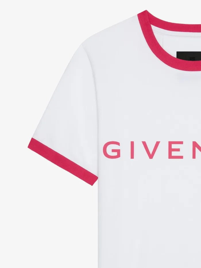 Givenchy GIVENCHY Archetype Slim Fit Tshirt In Cotton Raspberry Women TShirts