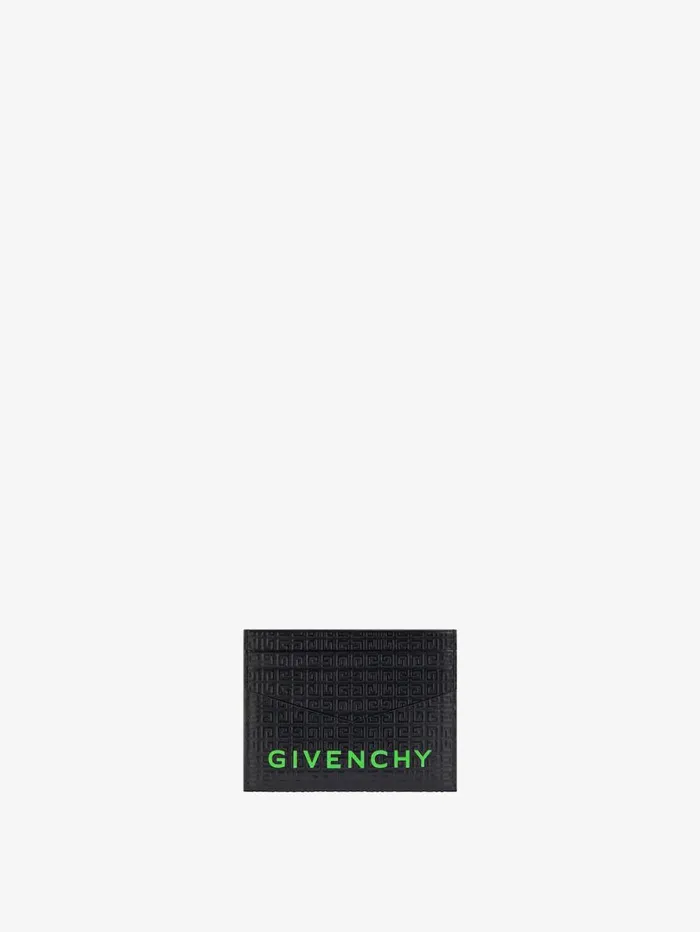 Givenchy GIVENCHY Card Holder In 4G Micro Leather Blackgreen Men Wallets and Card Holders Givenchy GIVENCHY Card Holder In 4G Micro Leather Blackgreen Men Wallets and Card Holders