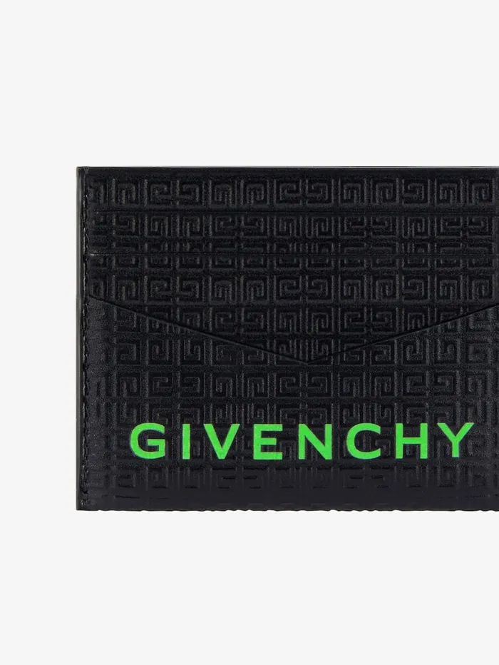 Givenchy GIVENCHY Card Holder In 4G Micro Leather Blackgreen Men Wallets and Card Holders Givenchy GIVENCHY Card Holder In 4G Micro Leather Blackgreen Men Wallets and Card Holders