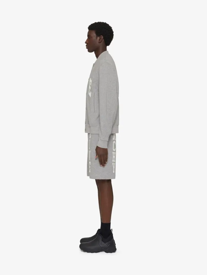 Givenchy GIVENCHY College Varsity Jacket In Fleece Light Grey Melange Men Outerwear and Blousons