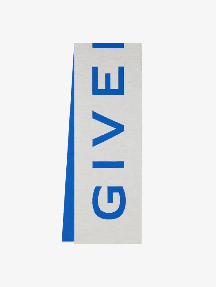 Givenchy GIVENCHY Scarf In Wool Light Grey Men Scarves and Ties