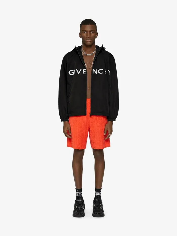 Givenchy GIVENCHY Windbreaker In Technical Fabric Black Men Outerwear and Blousons Givenchy GIVENCHY Windbreaker In Technical Fabric Black Men Outerwear and Blousons