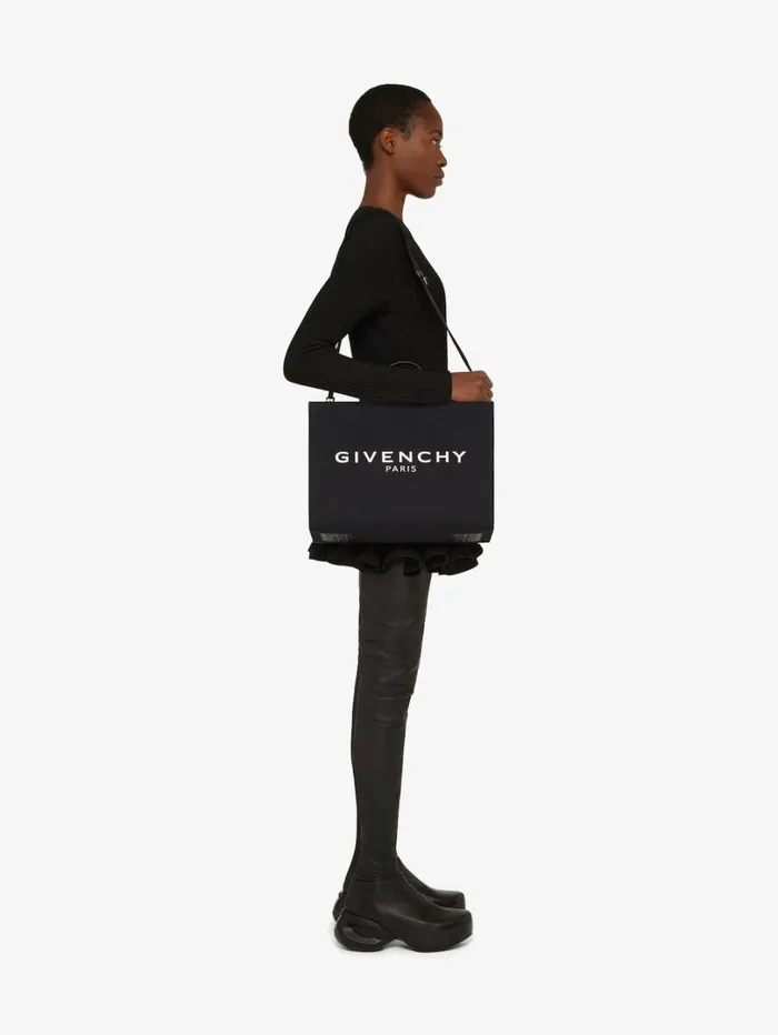 Givenchy Medium GTote Shopping Bag In Canvas Black Women Shoulder Bags Givenchy Medium GTote Shopping Bag In Canvas Black Women Shoulder Bags