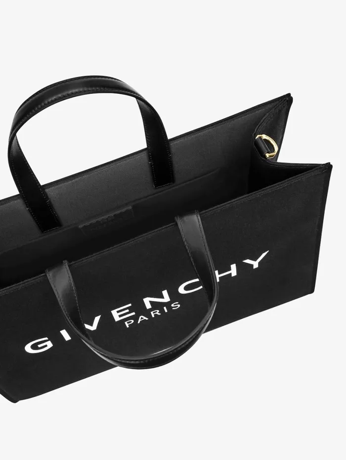 Givenchy Medium GTote Shopping Bag In Canvas Black Women Shoulder Bags Givenchy Medium GTote Shopping Bag In Canvas Black Women Shoulder Bags
