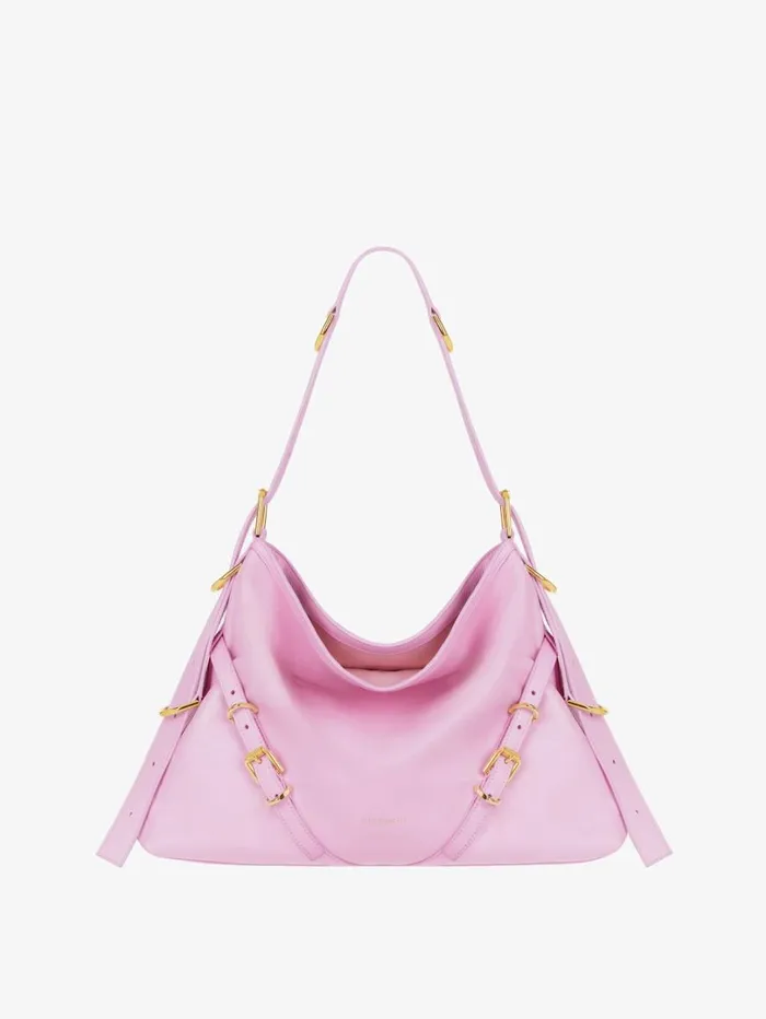 Givenchy Medium Voyou Bag In Leather Silk Pink Women Crossbody Bags