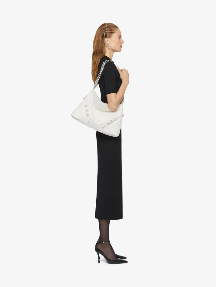 Givenchy Medium Voyou Chain Bag In Leather Ivory Women Shoulder Bags Givenchy Medium Voyou Chain Bag In Leather Ivory Women Shoulder Bags